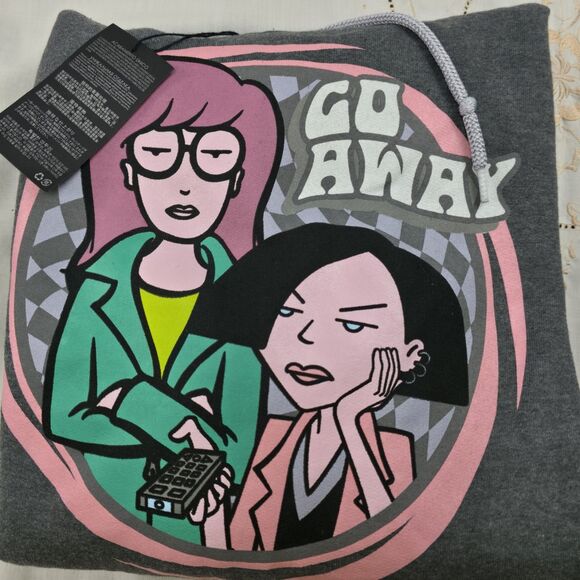 Groovie Daria MTV, Daria Go Away! Hoodie Sz Small - Picture 5 of 7